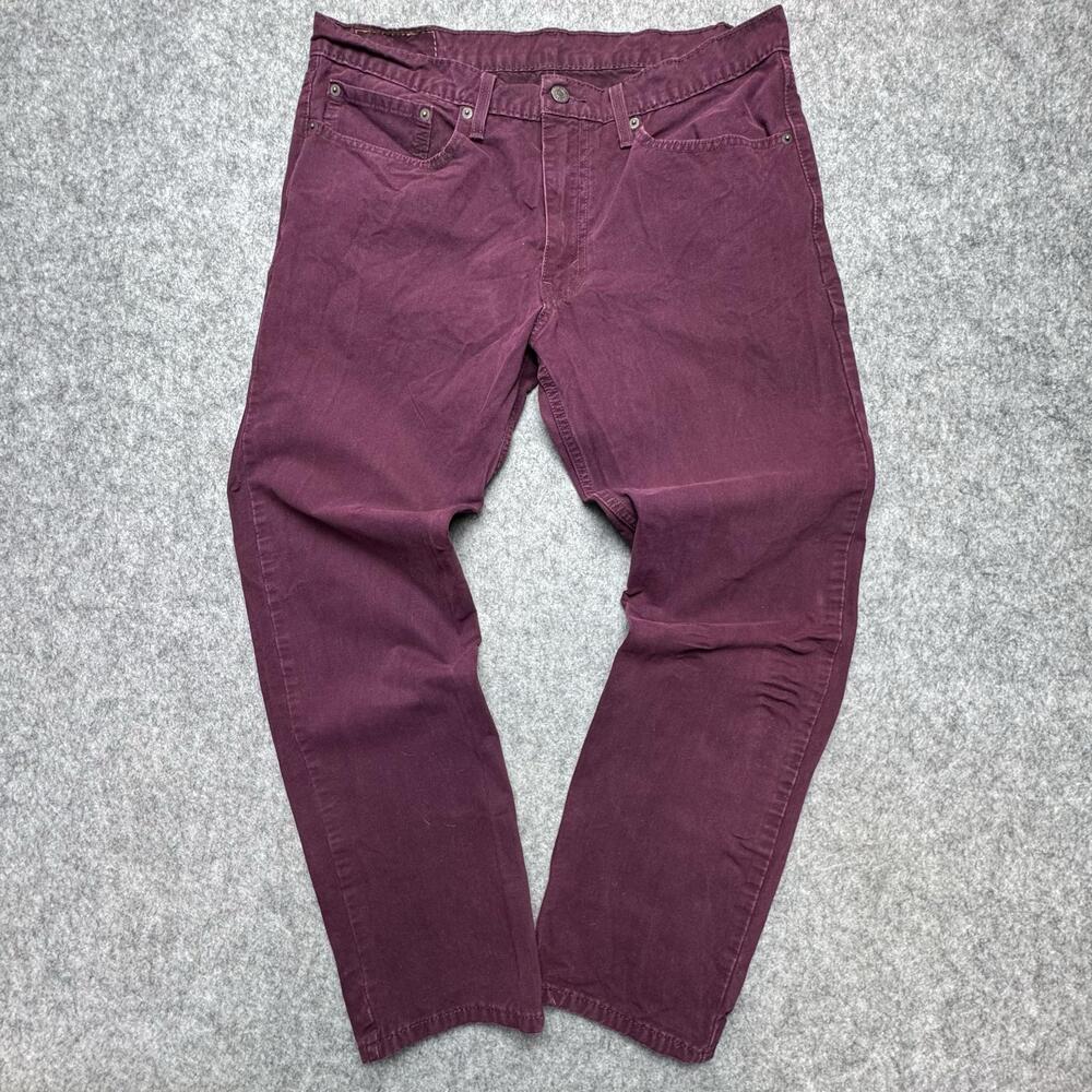 Levi's 502 Jeans Mens 34x30 Purple Denim Regular Fit Tapered Leg Casual Pants